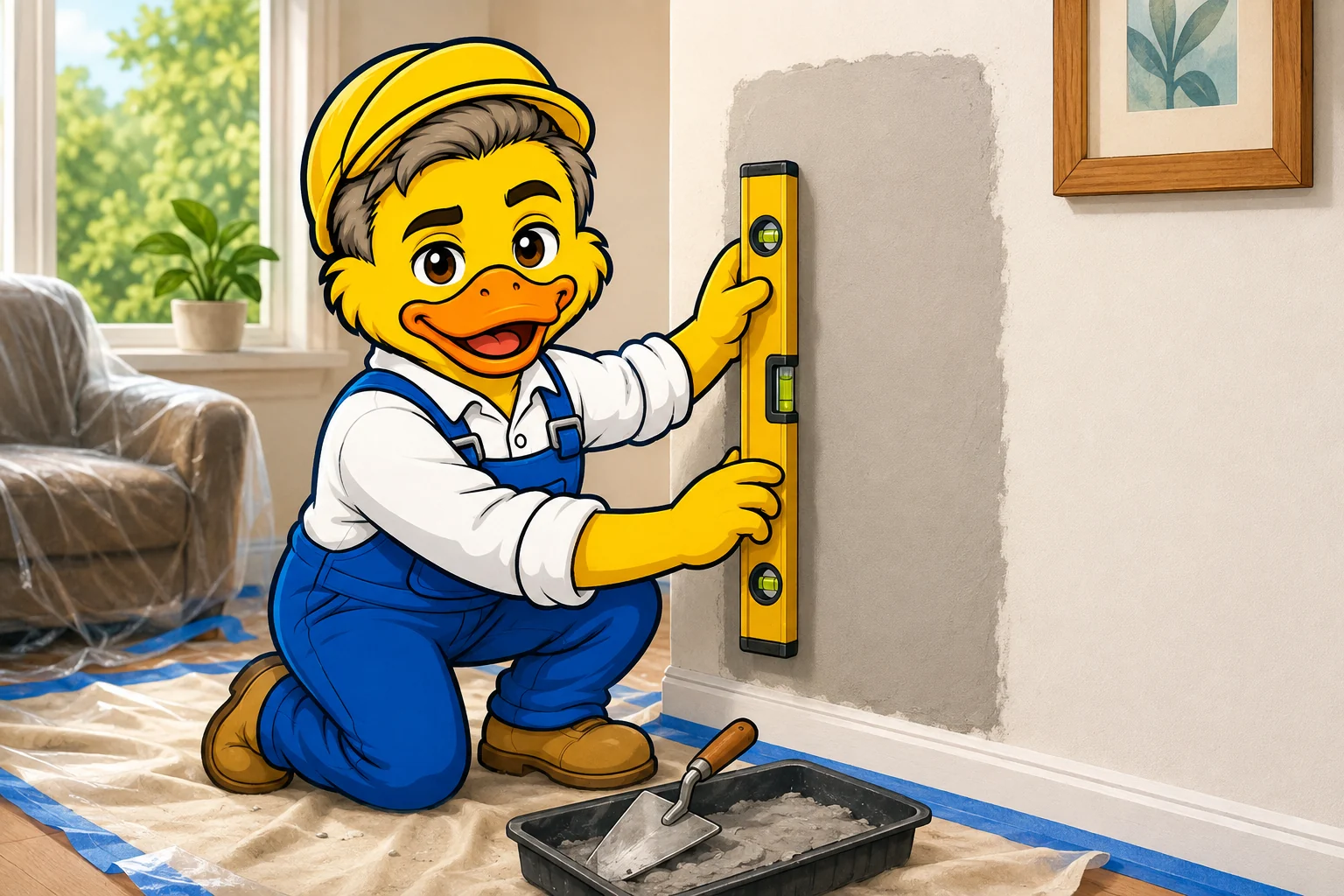 Trabajo de maestro en construcción